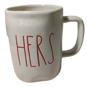 Rae Dunn Magenta Hers Coffee Mug Cup Artesian Collection Contemporary 16 Oz